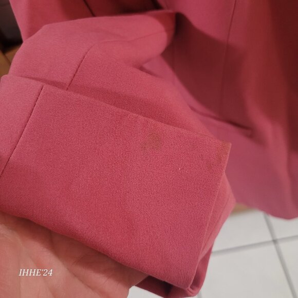 Nine West Womens Pink Blazer Jacket M Polyester Viscose & Elastane Blend - Picture 11 of 11